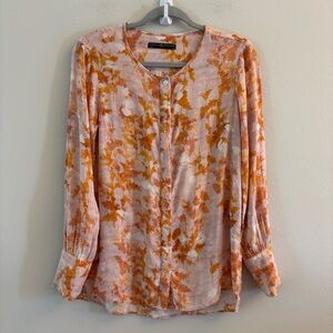 Peruvian Connection Floral Button-Up Blouse XS